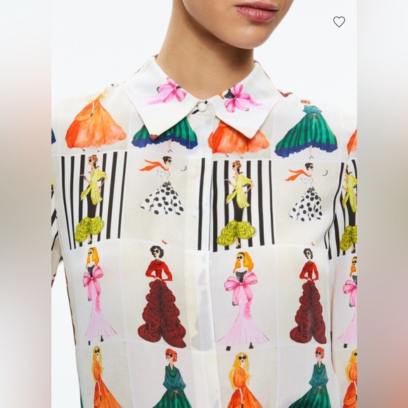 Alice + Olivia Willa Silk Top - Picture 6 of 11